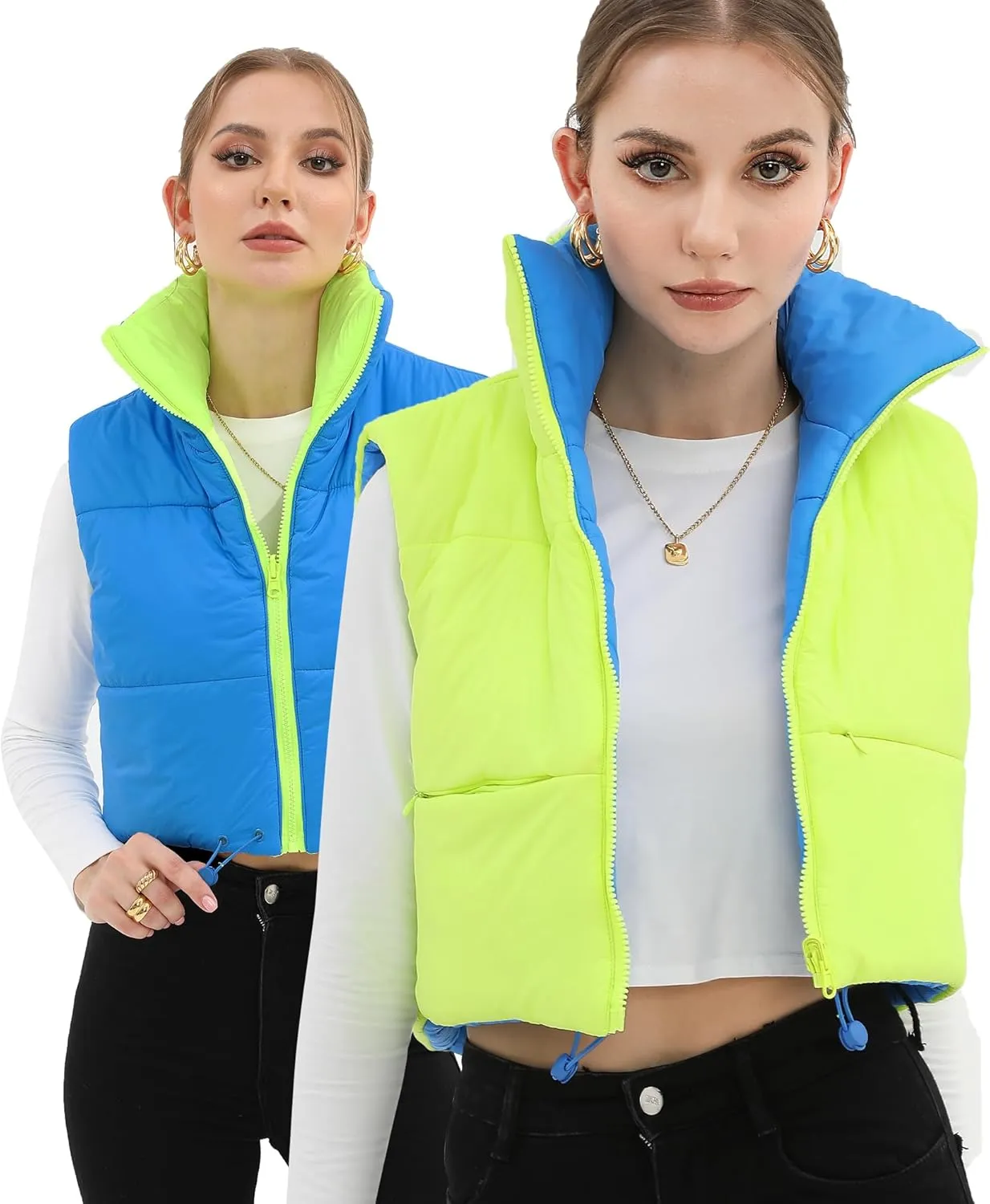 Argstar Women's Vest, Quilted Lightweight Zip Pockets Padded Gilet (XS-2XL)