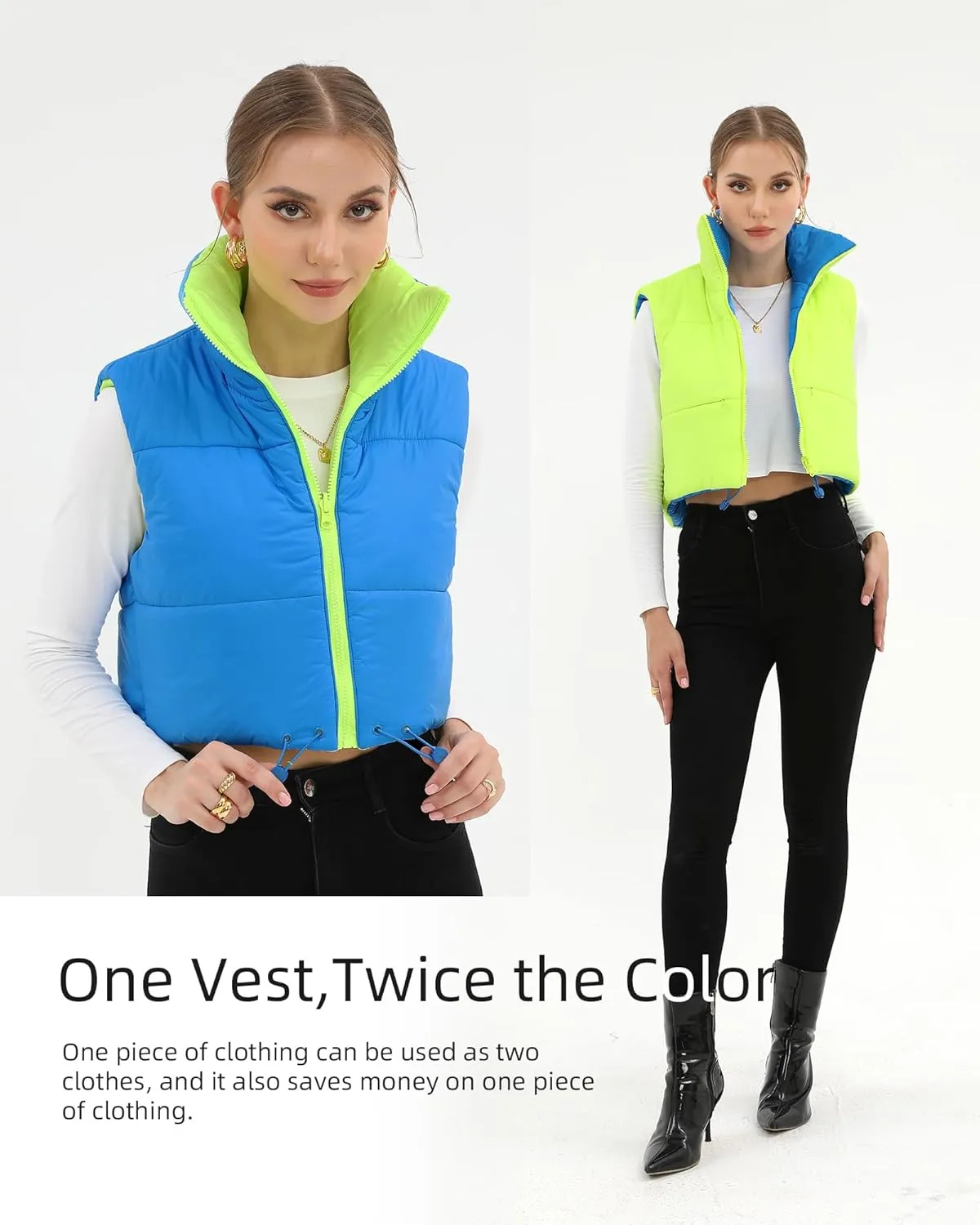Argstar Women's Vest, Quilted Lightweight Zip Pockets Padded Gilet (XS-2XL)