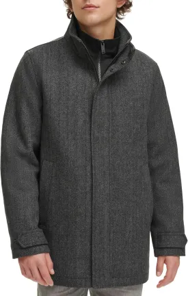 Dockers Men's Wool Melton Two Pocket Full Length Duffle Coat