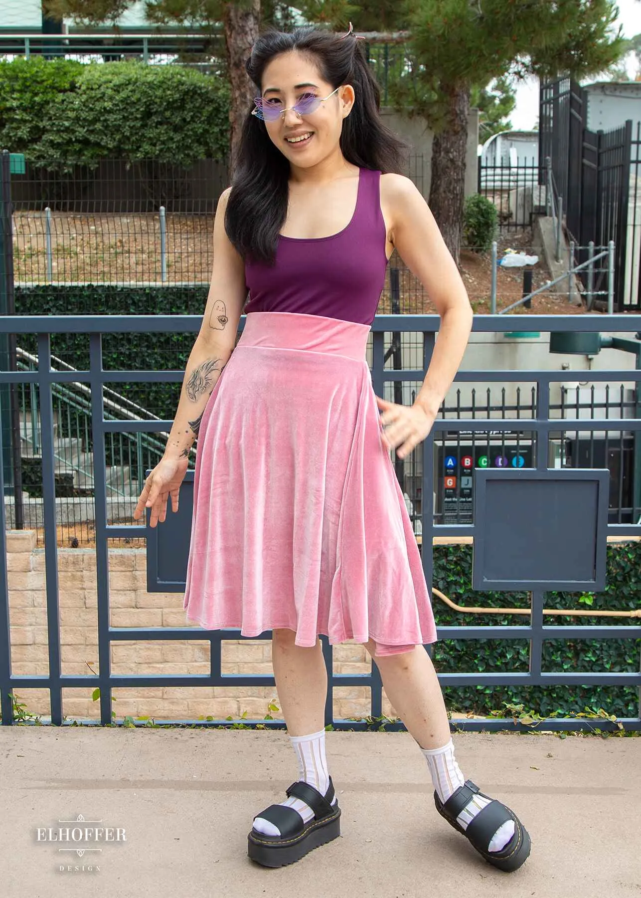 Essential Julie Skirt - Morganite Velvet