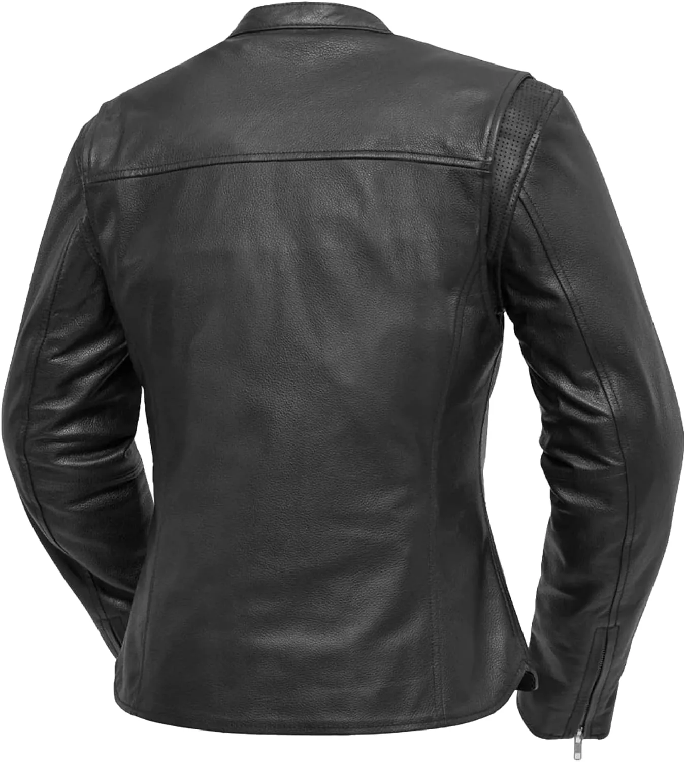 First Mfg Co - Roxy - Women's Motorcycle Biker Riding Black Leather Jacket