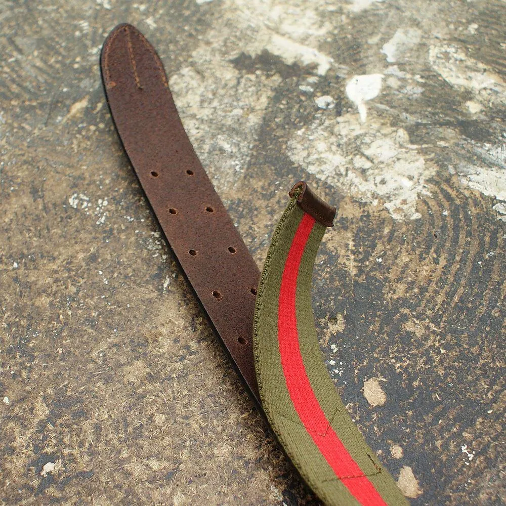 Green and Red Canvas Belt