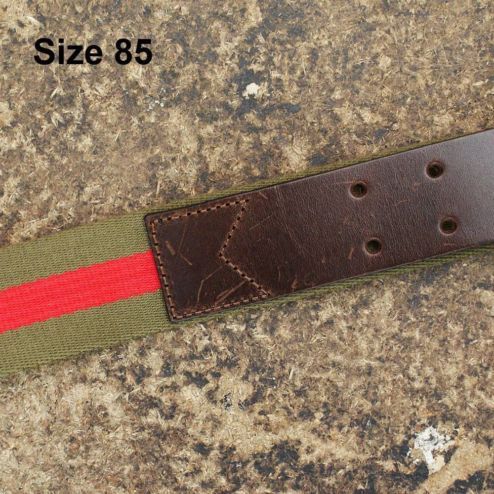Green and Red Canvas Belt