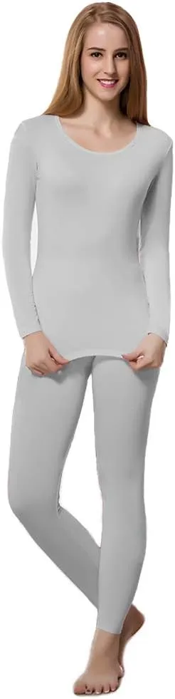 HEROBIKER Thermal Underwear Women Ultra-Soft Set Base Layer Top & Bottom Long Johns with Fleece Lined Winter Warm