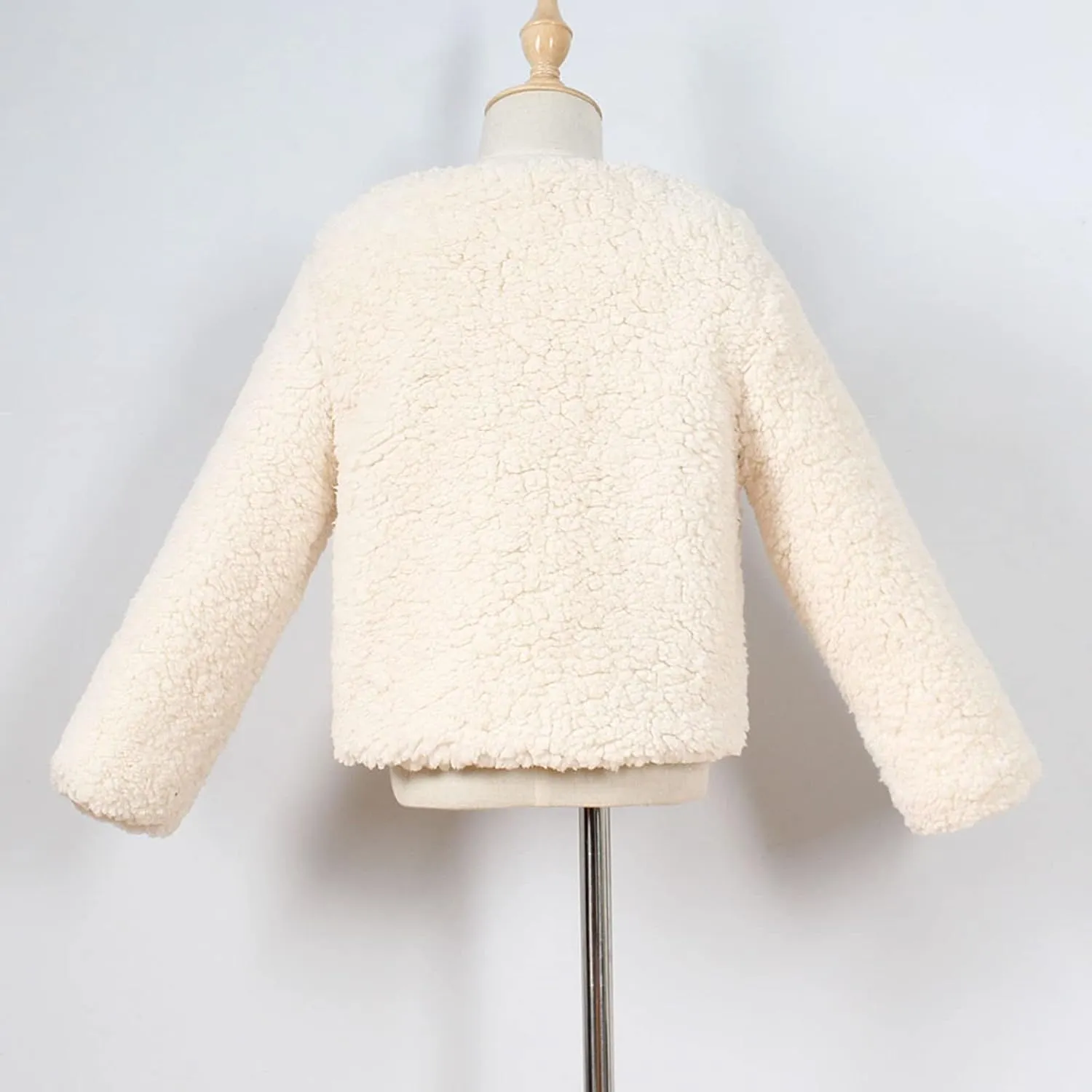 Kids Baby Girls Winter Warm Faux Fur Fleece Coat Jacket Warm Outwear Thicken Pocket Baby Girl Clothes Outfit