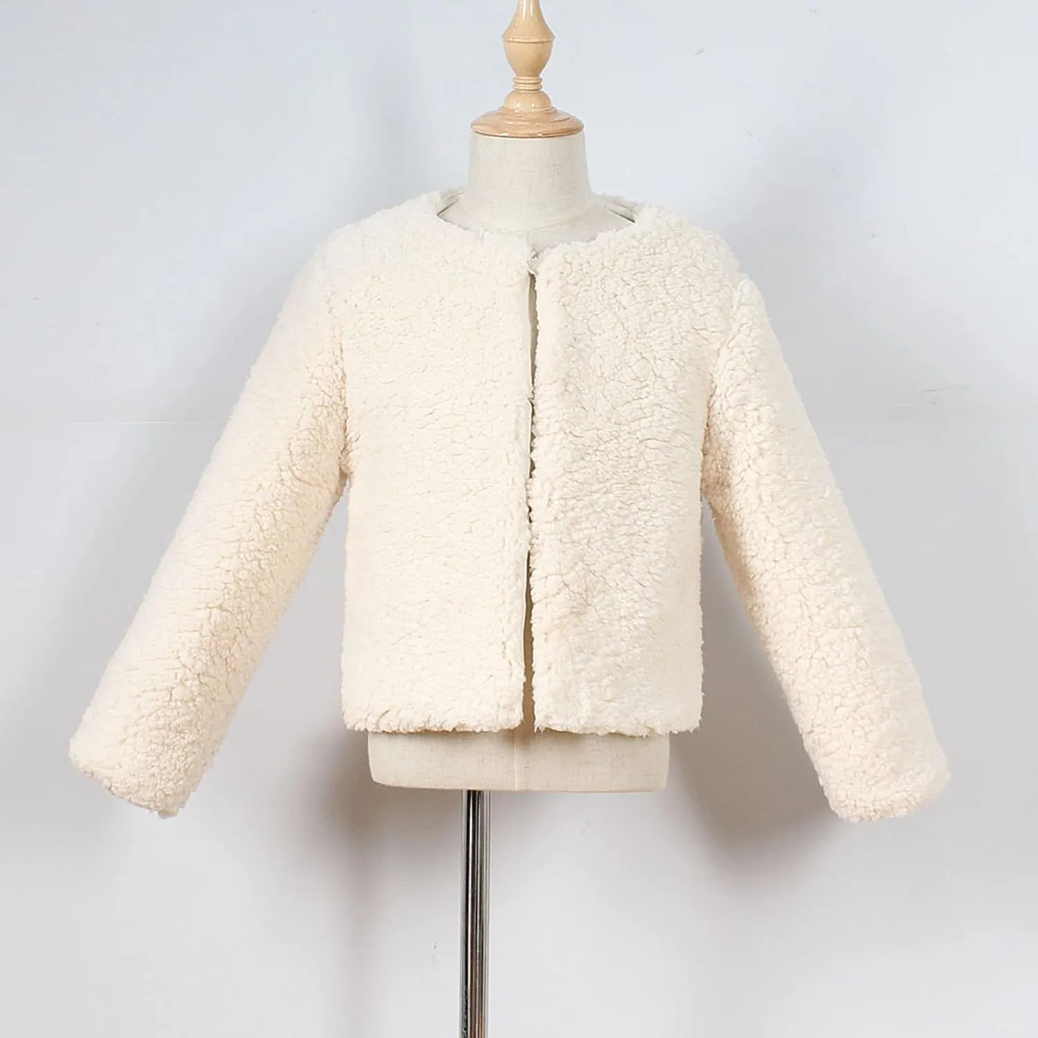 Kids Baby Girls Winter Warm Faux Fur Fleece Coat Jacket Warm Outwear Thicken Pocket Baby Girl Clothes Outfit