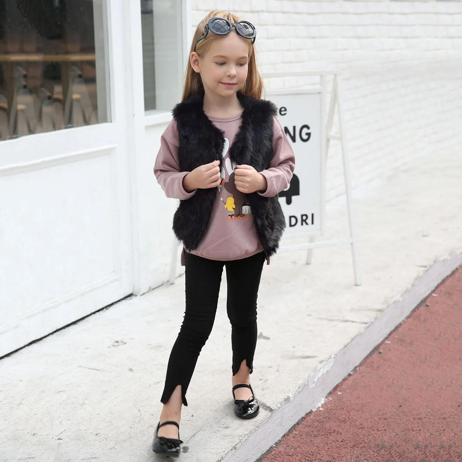 Kids Baby Girls Winter Warm Faux Fur Fleece Coat Jacket Warm Outwear Thicken Pocket Baby Girl Clothes Outfit