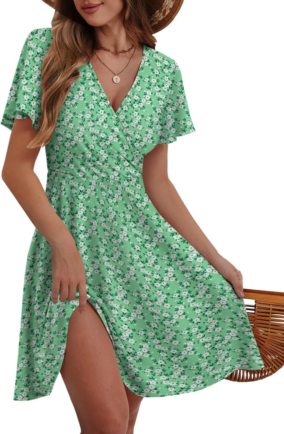 MixShe Summer Dresses for Women 2025 Floral Sundresses Elegant Classy Fashion Casual Outfit Plus Size