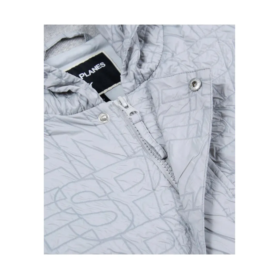 Paper Planes Logotype Crinkle Anorak Jacket - Grey