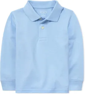 The Children'S Place Boys Long Sleeve Pique Polo