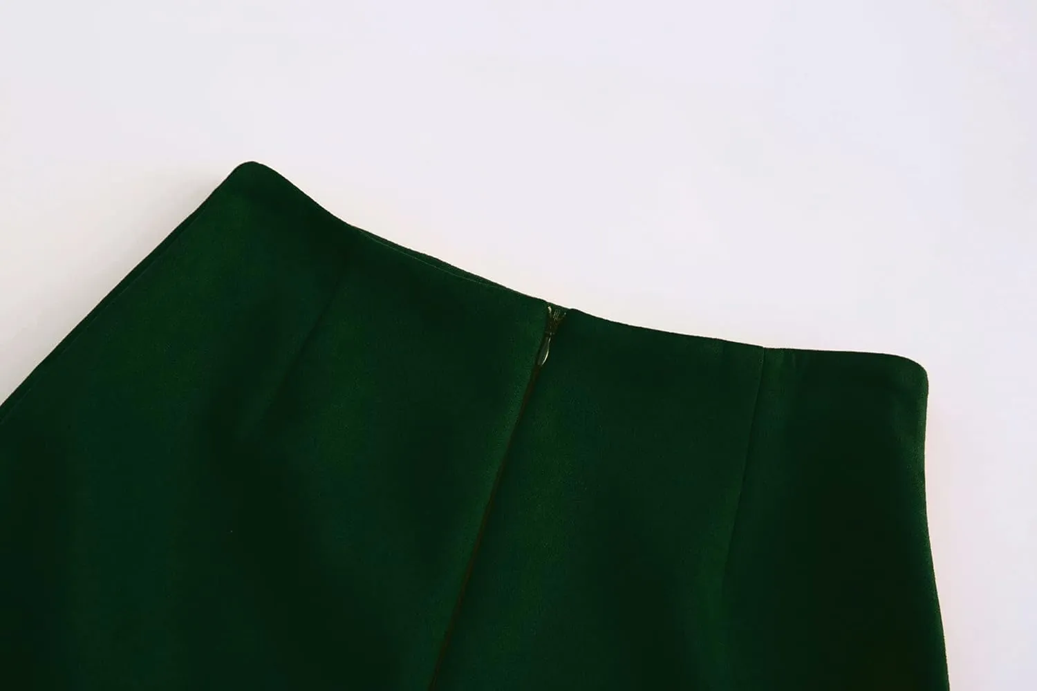 Women's Faux Suede Back Split Hip Packaged Skirt Midi Pencil Skirt