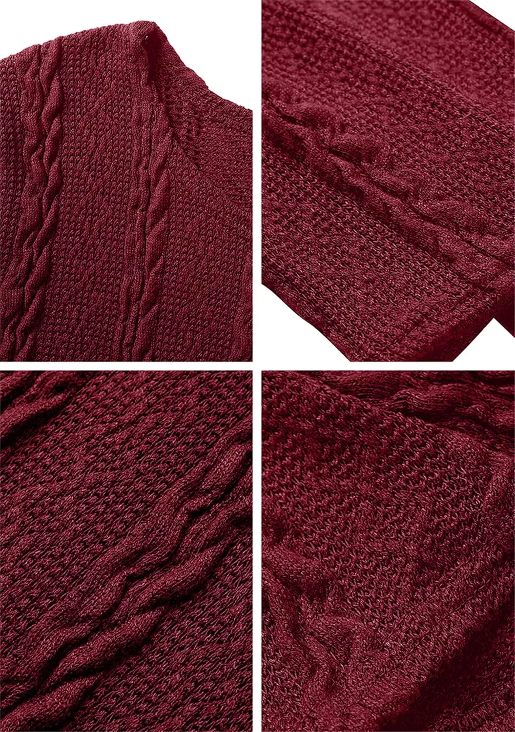 YMING Womens Cable Knit Crew Neck Sweater Dress Casual Solid Color Pullover Tops